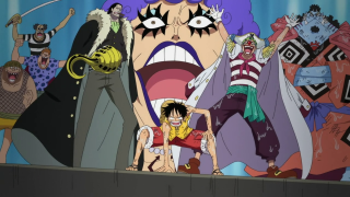 Anime characters mouths open faces - one person holding free wallpaper