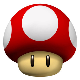 Mushroom white dot face eyes - a black nose free wallpaper