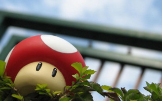 Mushroom toy tree leaves building 2 - akihiko yoshida free wallpaper for desktop