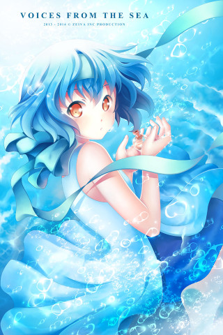 Girl blue hair blue dress 3 - a blue ribbon free wallpaper