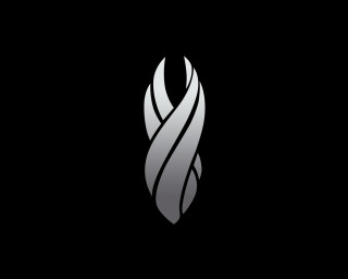 Black white logo silver swirl - silver free wallpaper