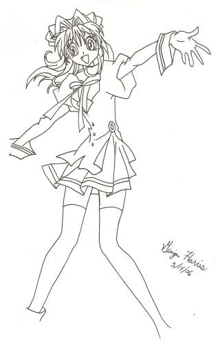 Girl dress hat arms outstretched - figurative free wallpaper