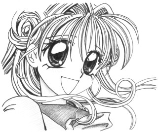 Girl long hair big eyes 2 - sōsaku hanga free wallpaper