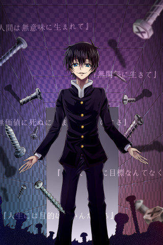 Man suit tools purple gothic - a wall free wallpaper