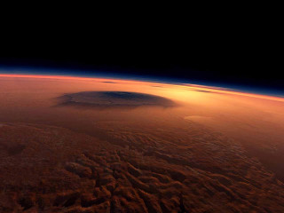 Large crater water sky sunset - charles martin free wallpaper