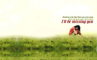 Woman kneeling field message background - emotional free wallpaper