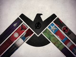 Bird star circle symbol stylized - marvel free wallpaper