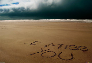 Miss you sand beach cloudy - the sand free wallpaper