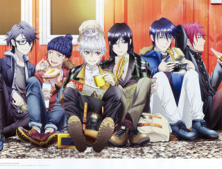 Group people sitting floor building - a poster free wallpaper