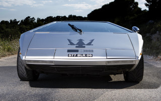 Silver sports car hologram cloudy - the side of the road free wallpaper