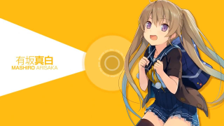 Girl long hair backpack yellow - a white light free wallpaper