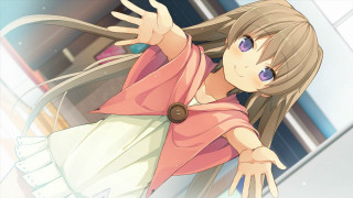 Girl long hair pink shirt 2 - a pink shirt free wallpaper
