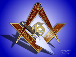 Wooden masonic star white arrow - abstract illusionism free wallpaper