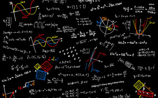 Blackboard graphs numbers analytical art - complexity free wallpaper