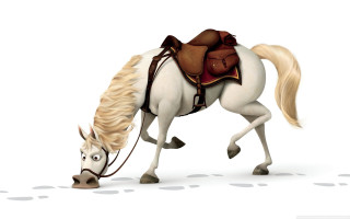 White horse saddle brown bag - its back free wallpaper