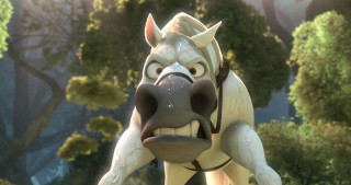 Cartoon horse big nose water - nose free wallpaper