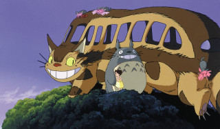 Cartoon characters bus cat dog - a cat and a dog free wallpaper