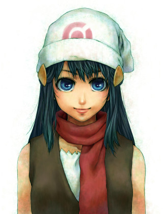 Girl hat scarf drawing head - her head and a scarf free wallpaper