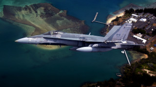 Fighter jet island ocean town - a fighter free wallpaper for desktop