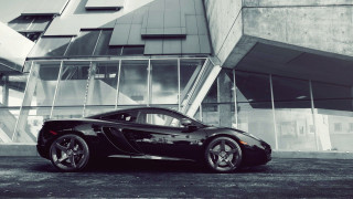 Black sports car glass window - high contrast free wallpaper
