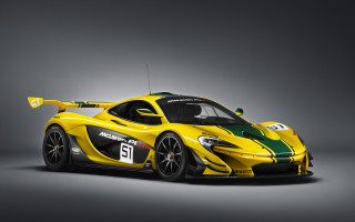 Yellow sports car green stripe 2 - body free wallpaper
