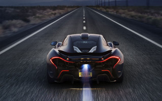 Black sports car highway night - a highway free wallpaper
