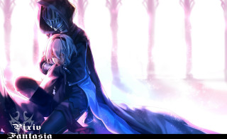 Couple people snow hood up - a hood free wallpaper