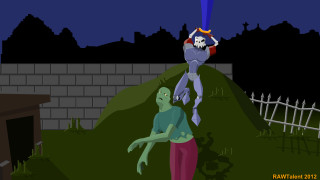 Cartoon man holding giant robot - a cartoon of a man holding free wallpaper