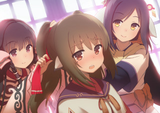 Anime girls long hair scarf - long hair and a scarf free wallpaper