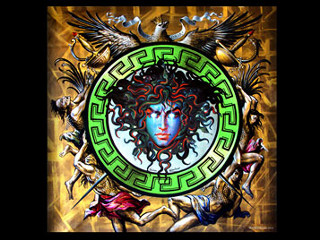 Woman green circle birds neck - a green circle free wallpaper