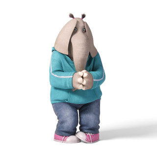 Cartoon elephant blue shirt jeans 2 - his face free wallpaper