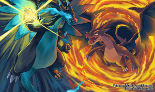 Charizard fireball battle cartoon yellow - sots art free wallpaper