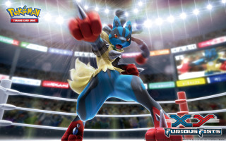 Cartoon character boxing ring glove - his hand and a ball free wallpaper