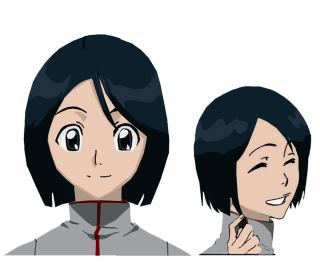 Two people black hair red - a red collar free wallpaper
