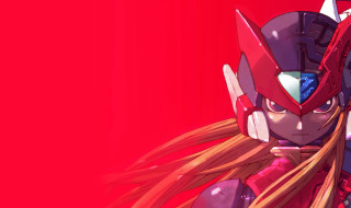Woman long hair helmet on - a red background free wallpaper for desktop