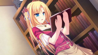 Girl reading book library cat - the wall free wallpaper for desktop