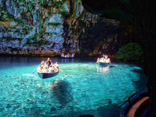 People boat river cave background - a cave painting free wallpaper