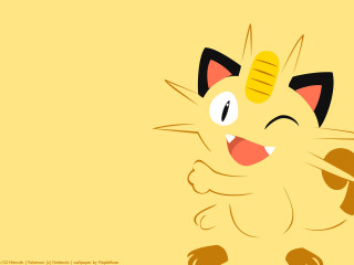 Cartoon cat yellow background yellow 2 - pokemon free wallpaper