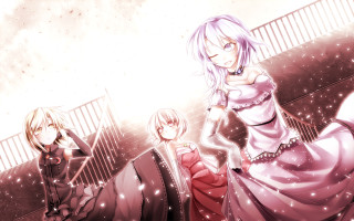 Anime girls gate stars background - a gate free wallpaper