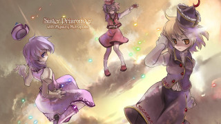 Anime three characters purple outfits - three anime character free wallpaper