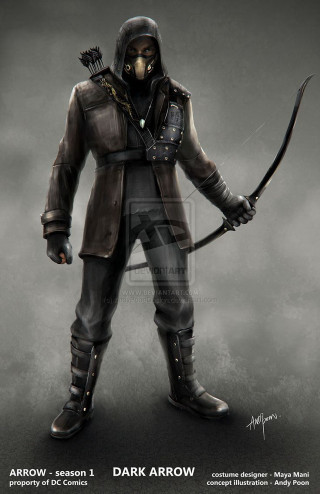 Dark armor character bow arrow - realistic character concept free wallpaper