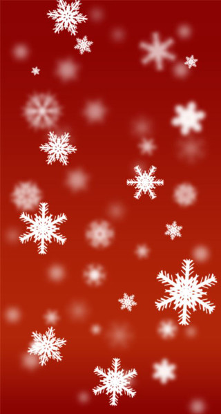 Red background white snowflakes repeated 2 - free winter wallpaper