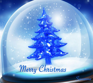 Snow globe christmas tree snow - a digital rendering free wallpaper
