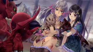 Women costume demon background demon - a demon in the background and a demon in the foreground free wallpaper