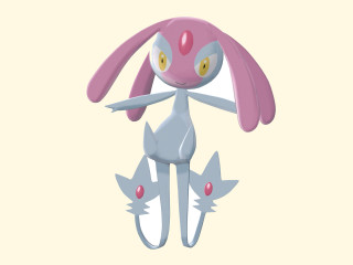 Pink white cartoon character big - a big smile free wallpaper