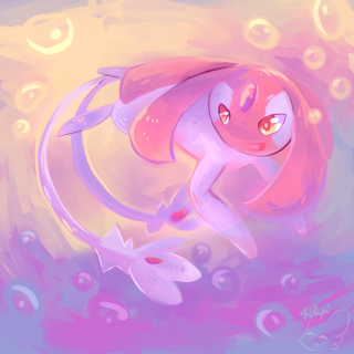 Pink white fish bubbles water - water free wallpaper