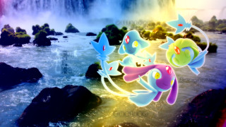 Artwork waterfall rainbow colorful wall - a wall next free wallpaper