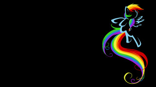 Rainbow unicorn black background rainbow - psychedelic art free wallpaper