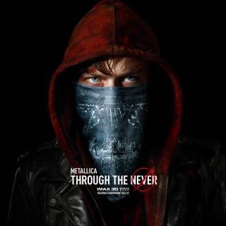 Black face red hood poster - free cyberpunk wallpaper