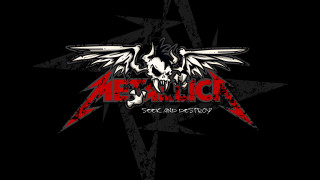 Black red logo skull wings - metal free wallpaper